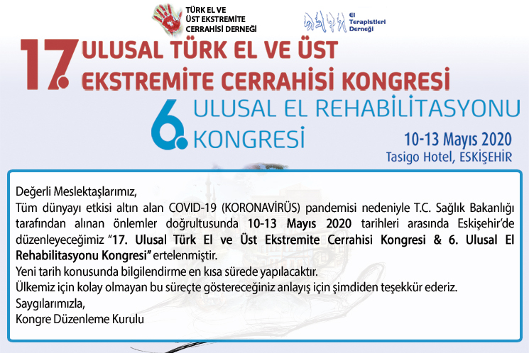 17. Türk El ve Üst Ekstremite Cerrahisi Kongresi